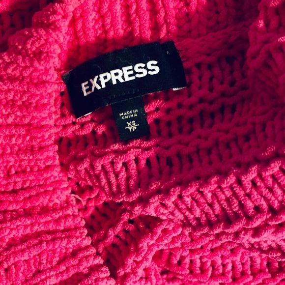 Express | vintage | Bell-sleeve | scoop neck sweater | pink | extra small - Picture 4 of 4